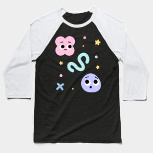 Hugs and Kisses Cute Abstract Characters Baseball T-Shirt